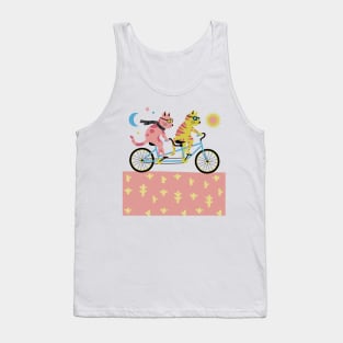 Cats Exploring Together Tank Top